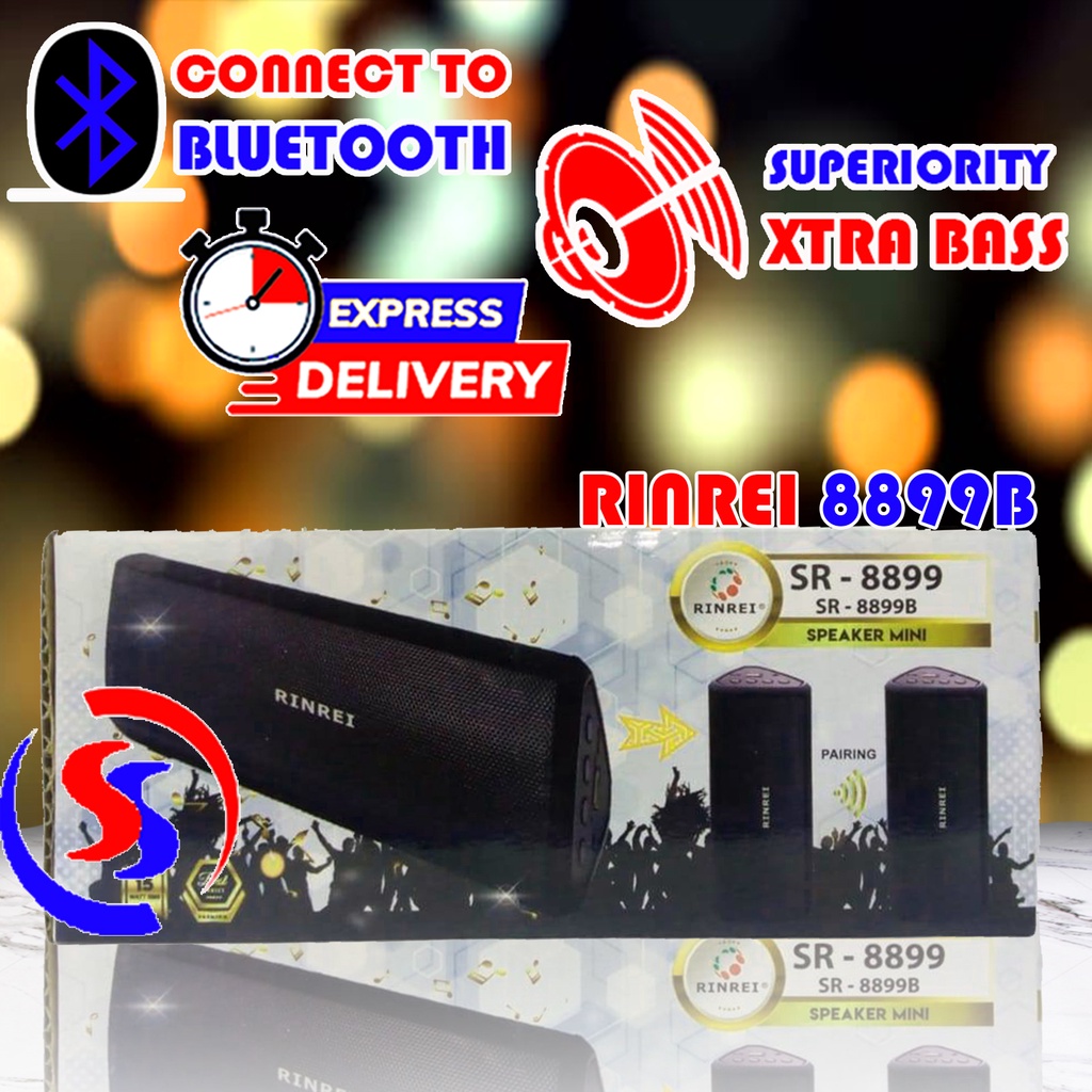 SPEAKER BLUETOOTH SPEAKER BASS RINREI 8899B GARANSI RESMI BONUS KABEL FAST CHARGING