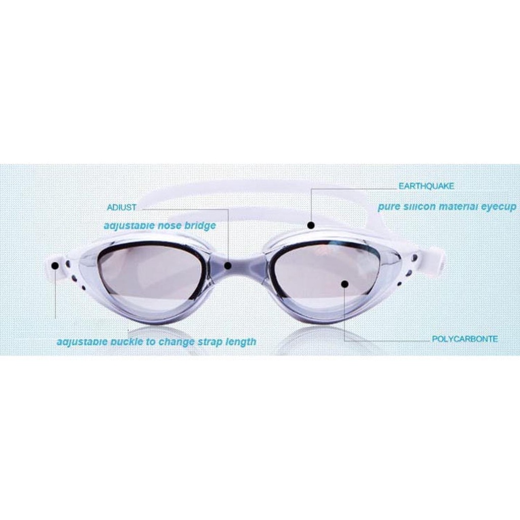 TG-ICA Ruihe Kacamata Renang Coating Mirrored Anti Fog UV Protection - RH6100