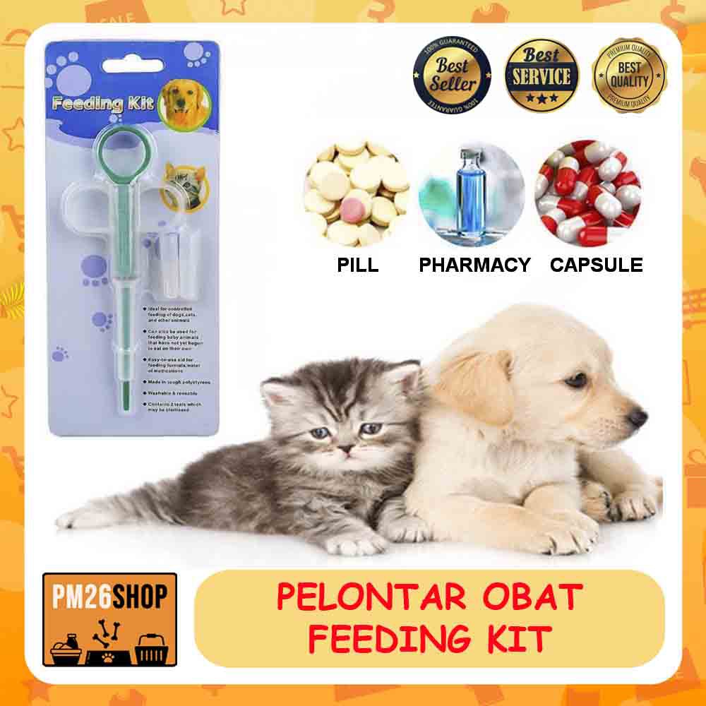 Feeding Kit Pelontar Pil Tablet Anjing Kucing Alat Bantu Minum Obat