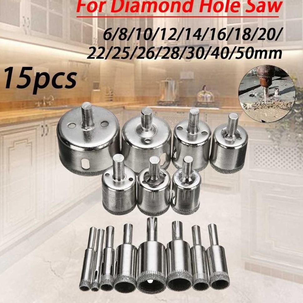 [KODE DCYQQ] Mata Bor Set Keramik Kaca Granit Besi Baja Mini Panjang Original - Mata Bor Lubang Bula