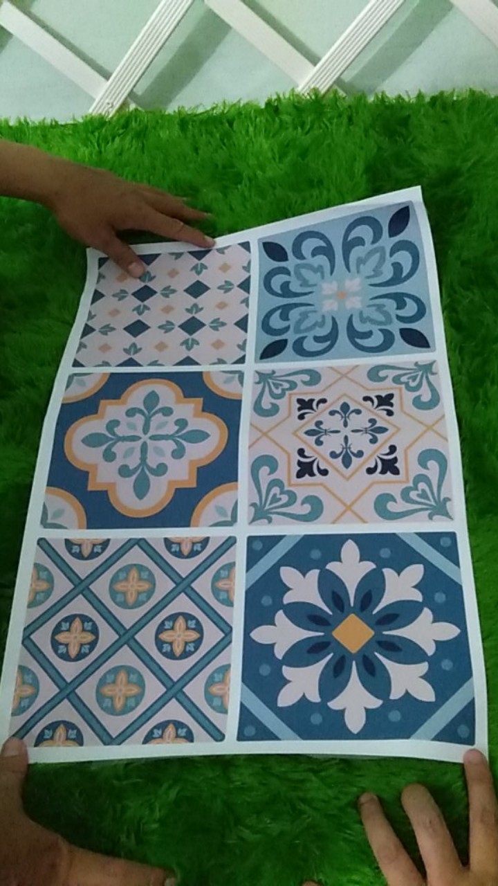 [free Custom] Stiker Tegel / Stiker Keramik / Stiker Dinding / Wall Stiker / Stiker Lantai  Meja