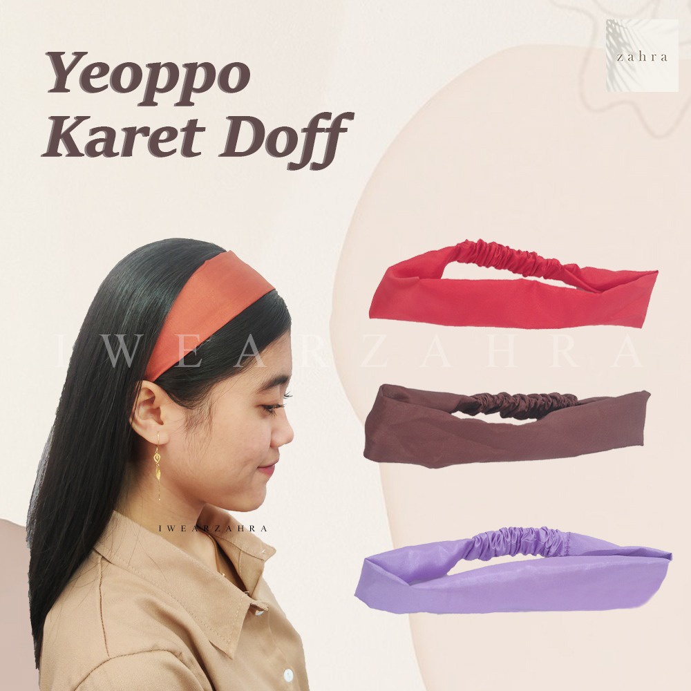 YEOPPO KARET DOFF - Bandana Bando Kerut Korea Aksesoris Rambut Bahan Satin Awan Bandana Hair Accessories Bayi Anak Mutiara Natal Perempuan Wanita