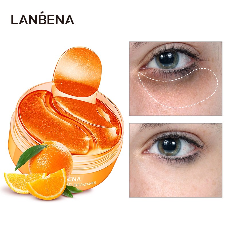VN LANBENA Vitamin C Eyemask Masker Mata Panda Glowing Kolagen Skincare Wajah Serum Gel Patches 60pc
