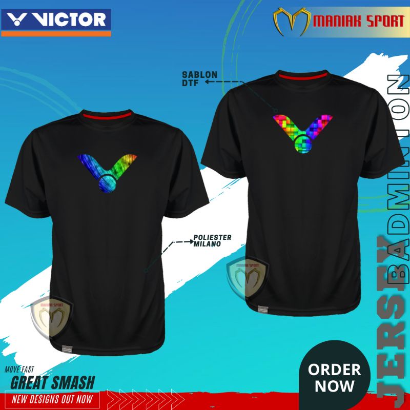 KBVH02 - KAOS BADMINTON BAJU BULUTANGKIS VIC JERSEY PREMIUM SABLON DTF