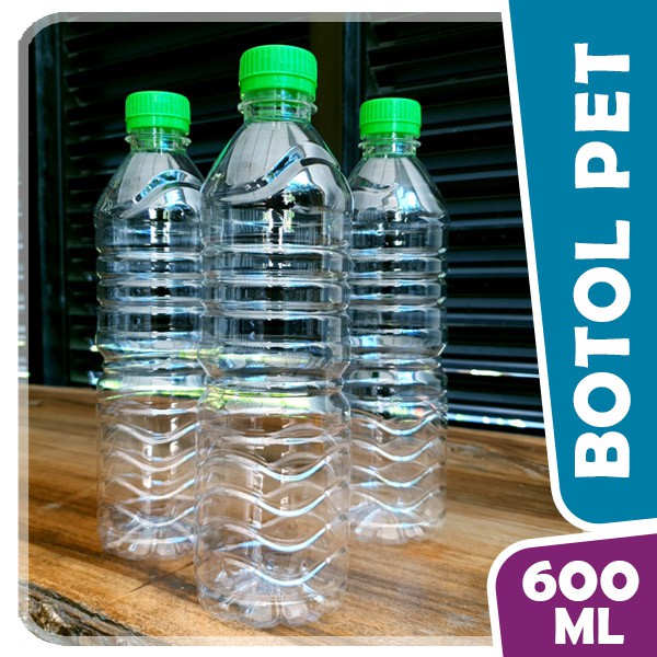 BOTOL PLASTIK 600 ml /  botol PET / botol minum plastik tebal bening terbaik