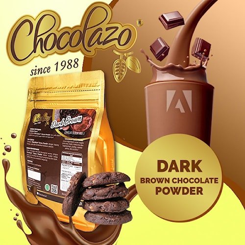 Chocolazo Minuman Coklat Bubuk Cokelat untuk Kue DARK BROWN CHOCOLATE POWDER