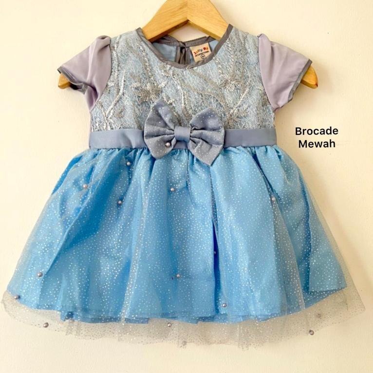 Dress Pesta Kondangan Ulang Tahun Mewah Lucu Bayi Anak Perempuan Cewek Terlaris Kode N Babeebabyshop