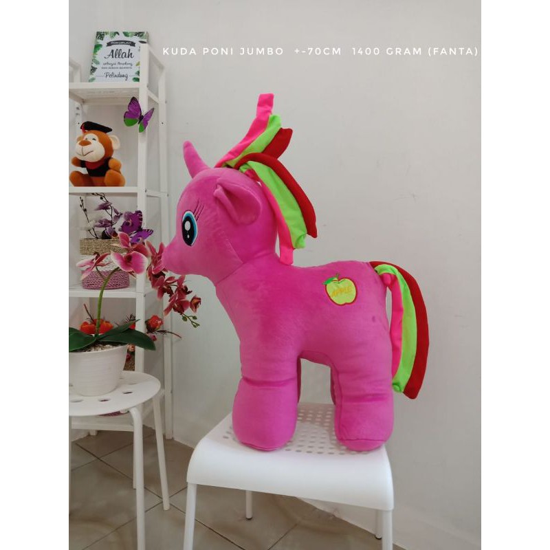 boneka kuda  poni  little poni  jumbo ukuran 70 cm berat 1400 