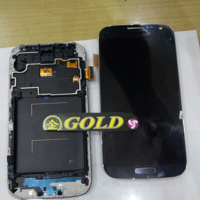 Lcd + touchscreen + Besel sam i9500 S4 lcd samsung bezzel frame lcd