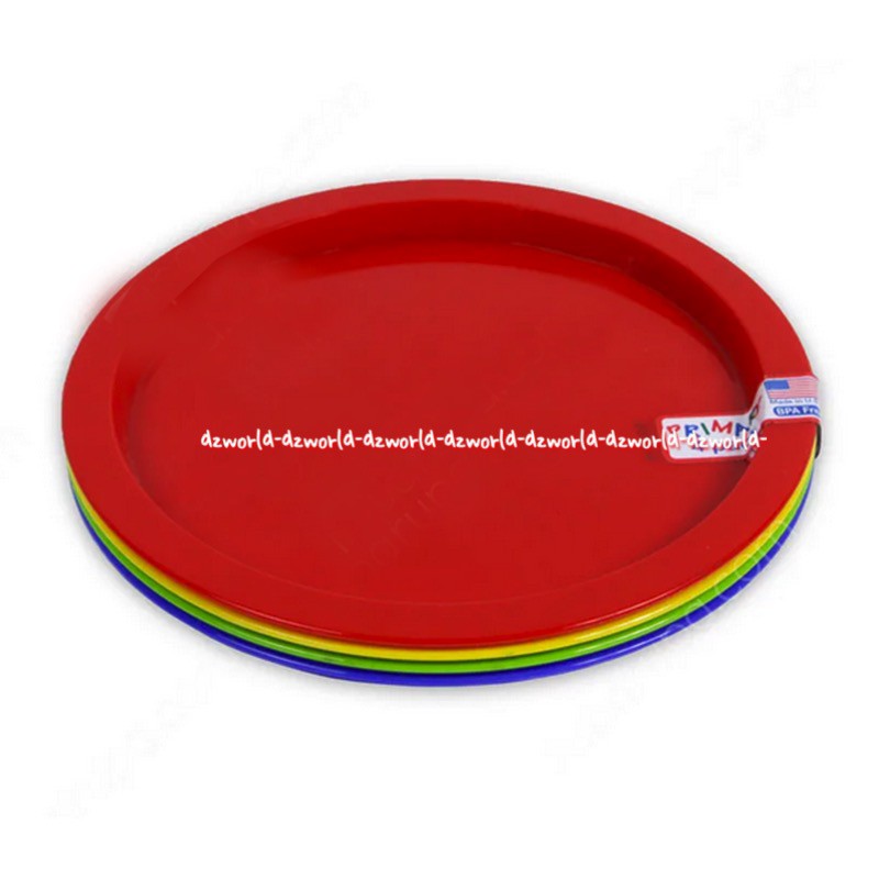 Arrow For Kids Round Plate 4pcs Bpa Free Piring Makan Plastik Anak Anak Arow