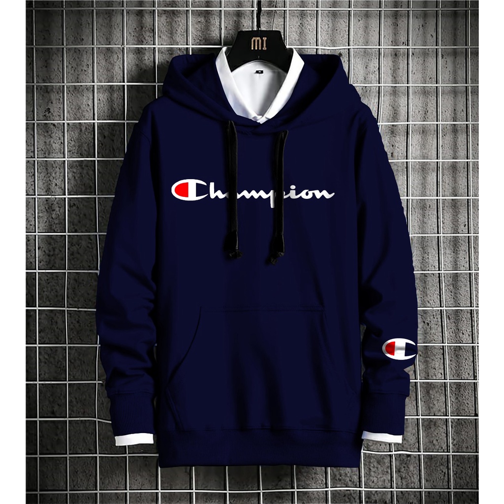 Bisa COD Hoodie Pria / Hodie Pria / Jaket Pria ChampLon Jumper Pria Bahan Fleece UK L-XL