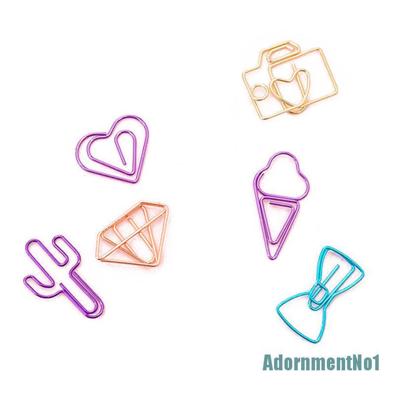 (AdornmentNo1) 10pcs / Pak Klip Kertas Mini Bentuk Kaktus / Bintang / Es Krim Kawaii