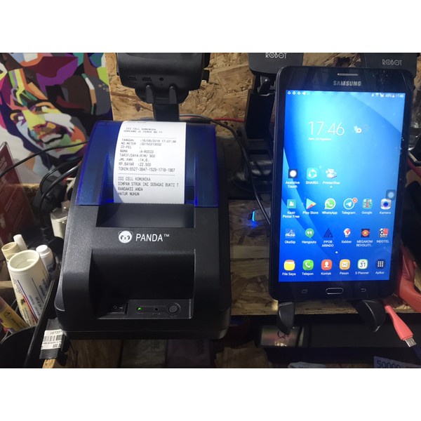 PRINTER BLUETOOTH THERMAL 58MM PANDA PRJ-R58D POS KASIR-PPOB SUPPORT RJ11 POS CASH DRAWER