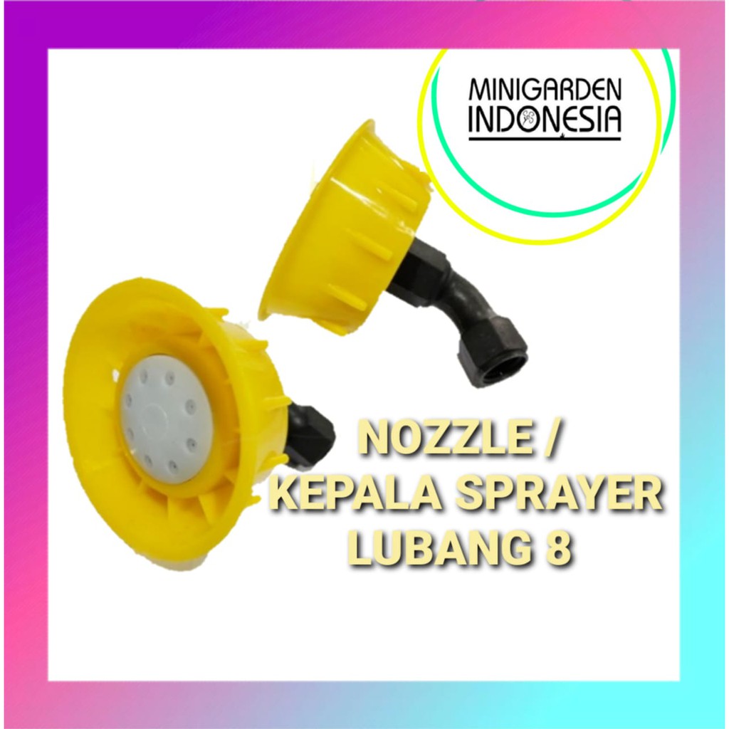 NOZZLE PLASTIK KEPALA SPRAYER LUBANG 8 spuyer tembak hama siram irigasi taman semprotan elektrik