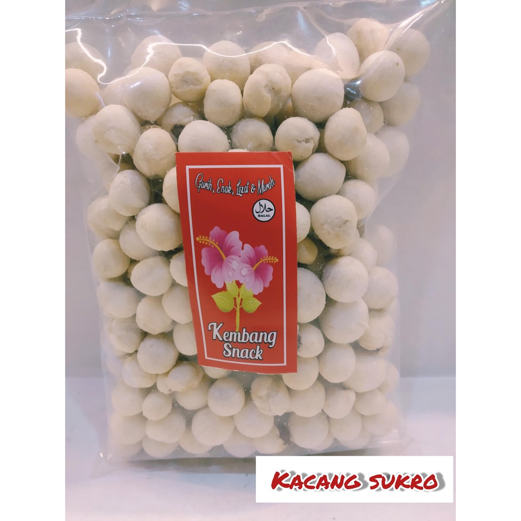 

KUE KERING- KACANG SUKRO RASA ENAK DAN GURIH KEMASAN 250GR-KEMBANG SNACK