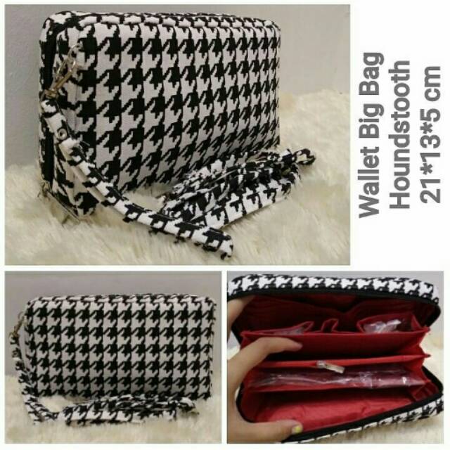 Wallet bag houndstooth