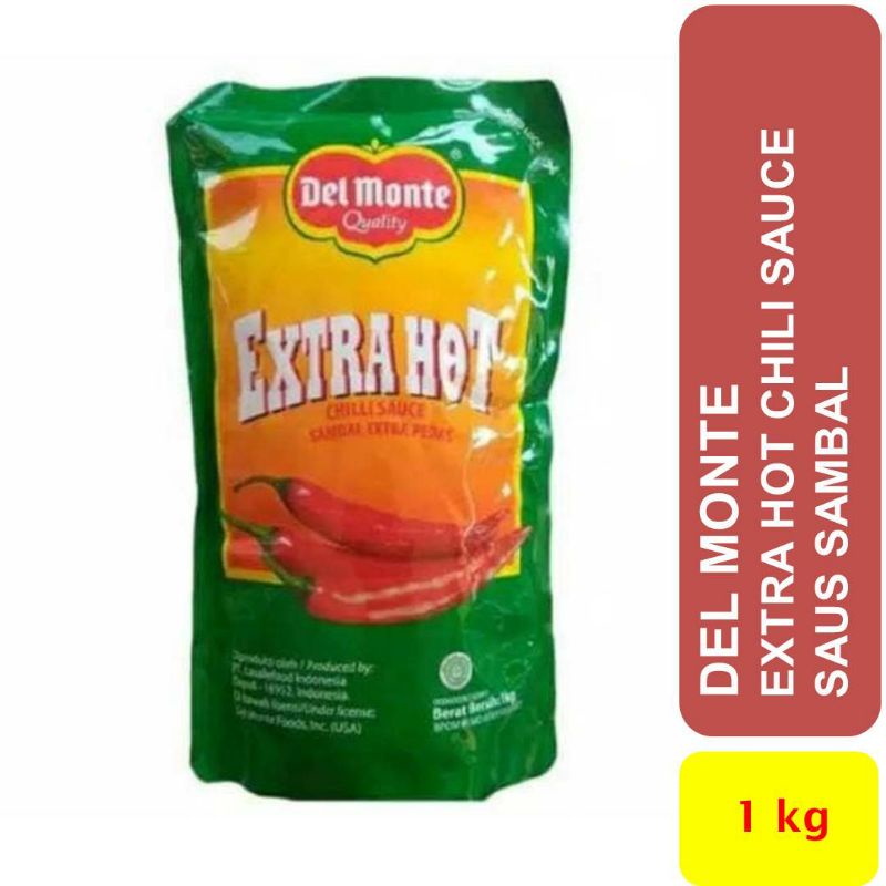 

Saos Saus Sambal Extra Hot kemasan refill 1 kg merk DELMONTE