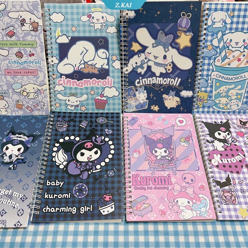 Sanrio Buku notebook / Catatan A5 portable Motif Kartun hello kitty / melody