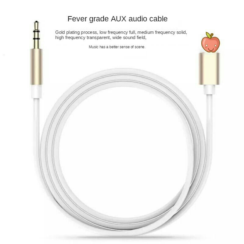 MB60 Kabel AUX Audio Lightning To Jack 3.5mm 1 Meter Gold Plate