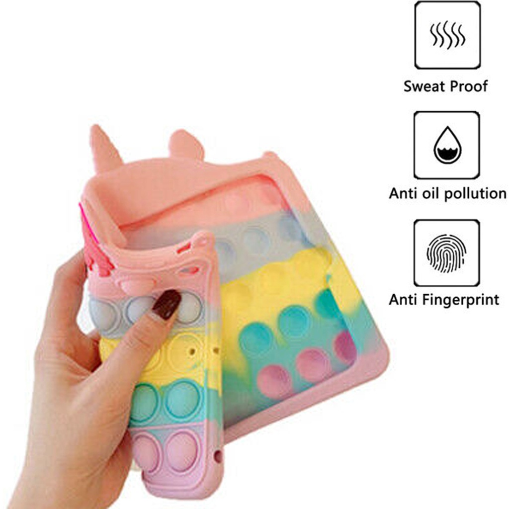Soft Case Ipad 10.2 2021 Soft Case Relieves Stress Pop It Fidget Toys Push It Bubble + Strap