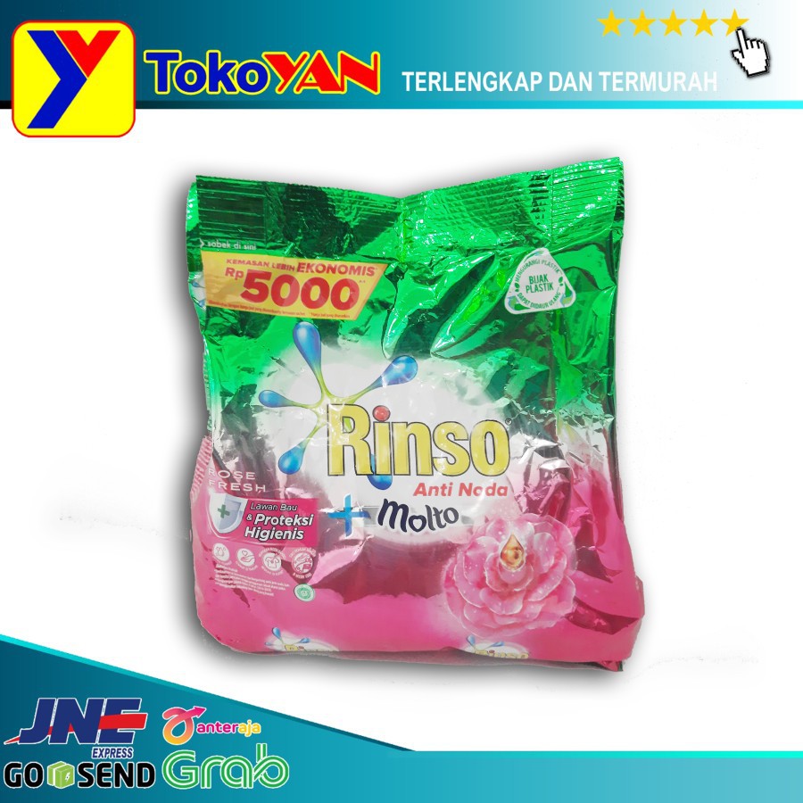 

rinso anti noda + molto rose fresh deterjen bubuk 240gr
