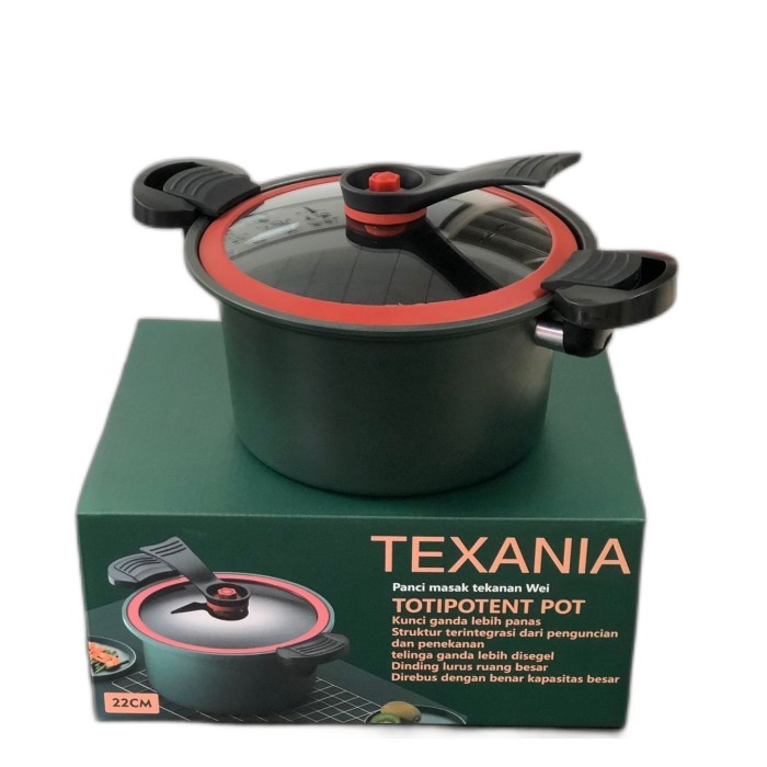 Panci Presto Texania Teflon Pressure Cooker Pot Totipotent