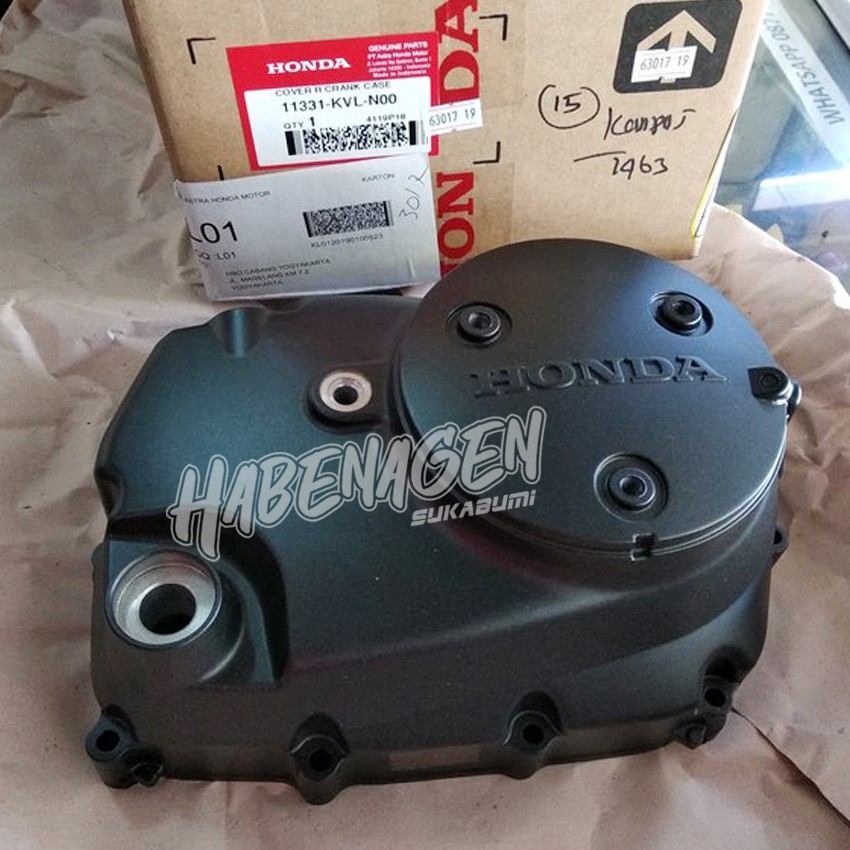 blok bak kopling kupling cover tutup crank case kanan honda supra x 125 batman hitam black ori AHM