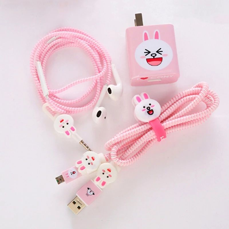 Pelindung Kabel Charger dan Headset Set / Paket Pelindung Kabel Spiral Set