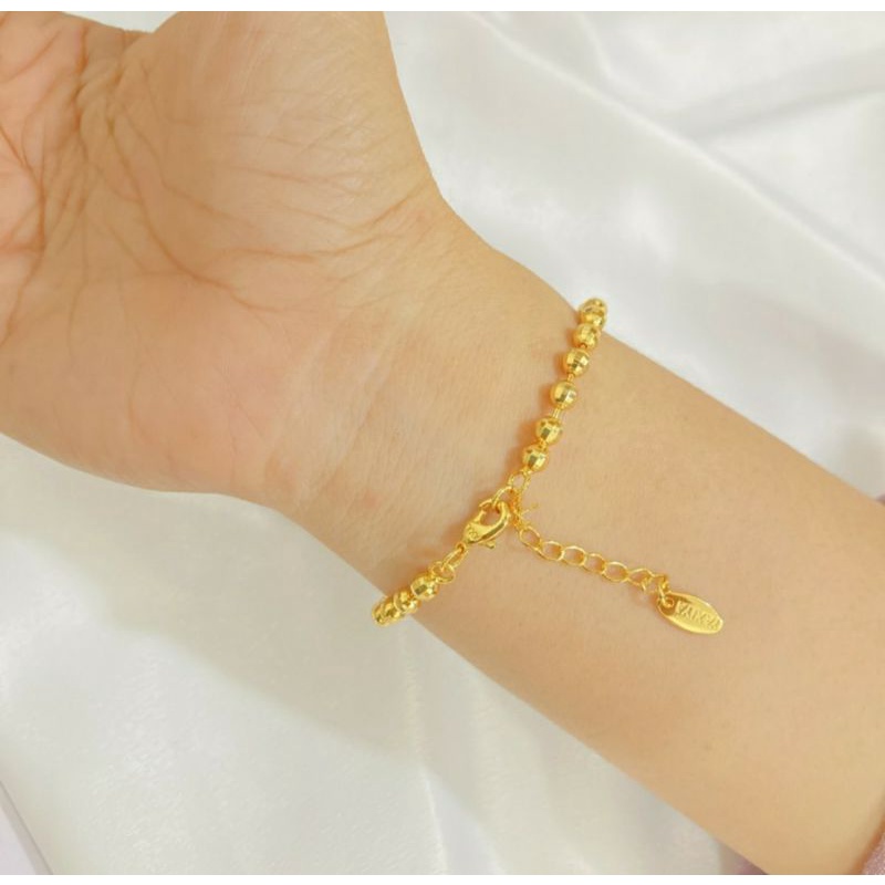 Gelang yaxiya biji lada ukir / gelang tangan biji lada ukir panjang 18-20 cm