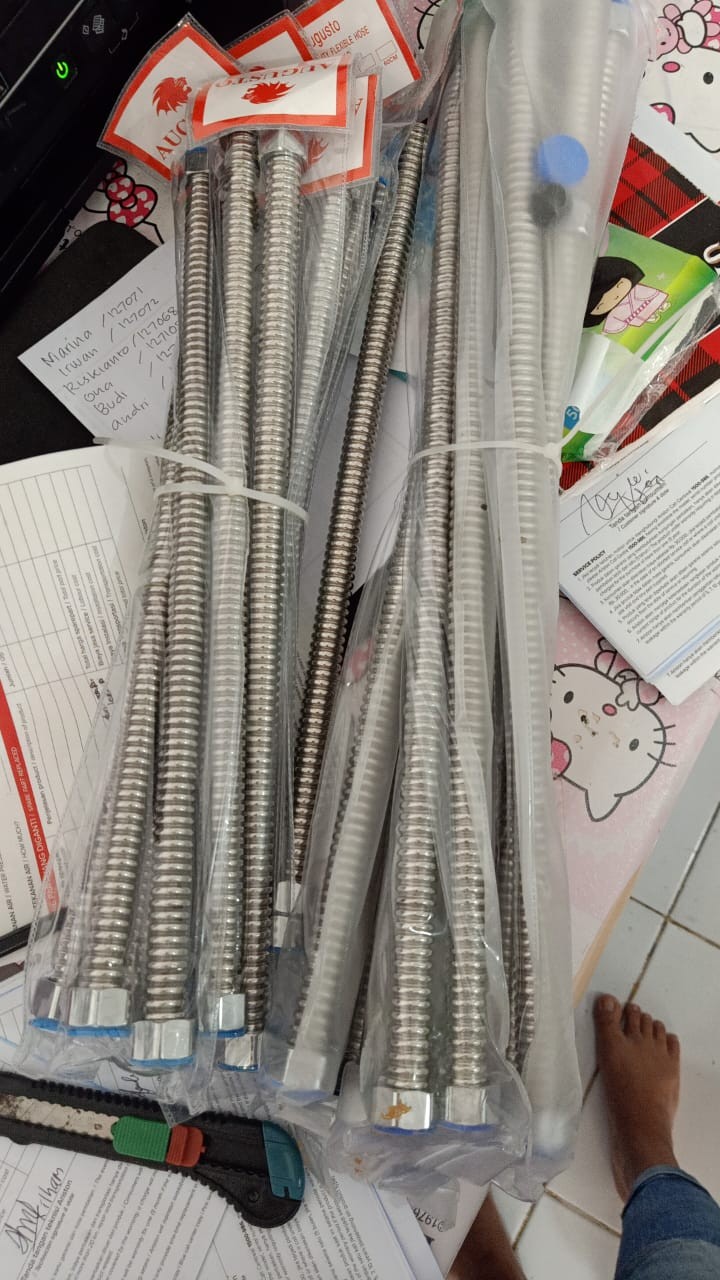Fleksibel Kaku 50 Cm Stainless Murah Aug- Selang 50cm Sambungan Flexible Hoses Air Panas Dingin