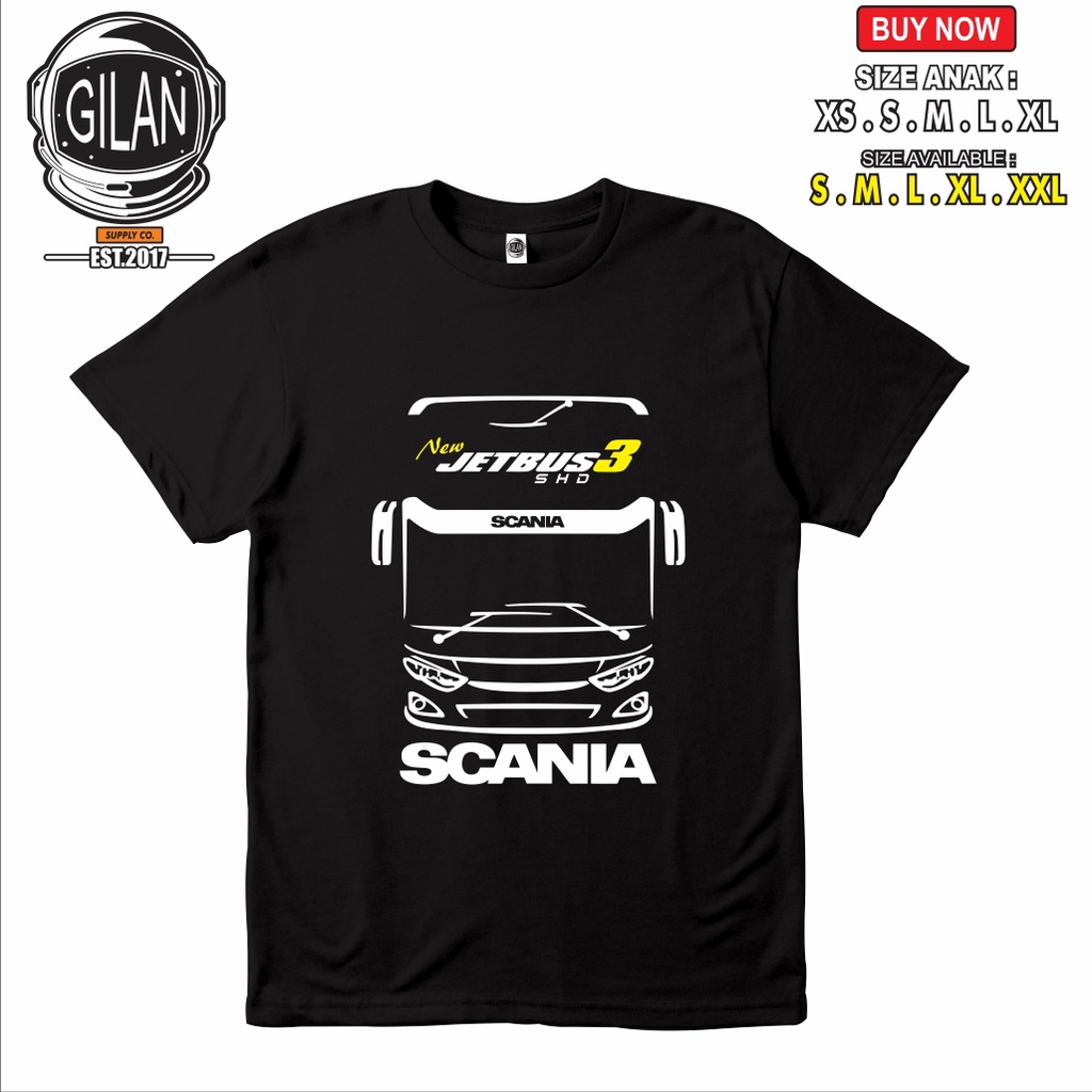 Kaos Distro Bismania Community Scania New Jetbus 3 SHD Kualitas Mantap