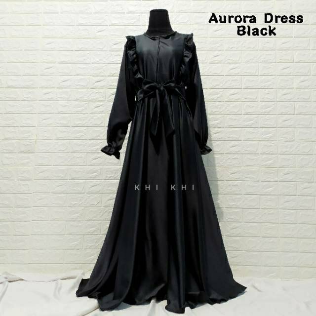 AURORA DRESS | Gamis Satin | Gamis Simpel