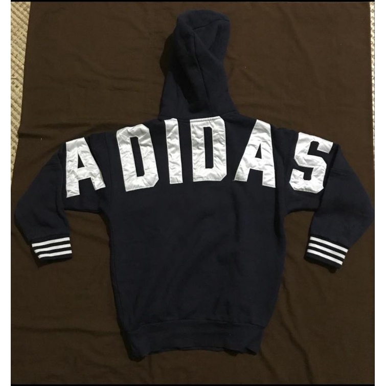ADIDAS CENTER BIG LOGO RARE NAVY HOODIE KAOSKERAH POLO TSHIRT / SECOND BEKAS PRELOVED ORIGINAL/ HOOD
