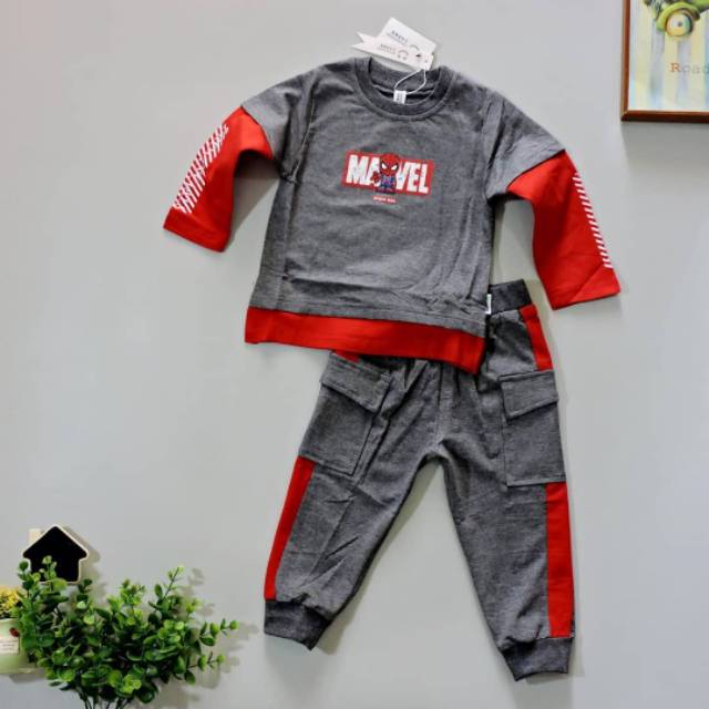 SETELAN ANAK PREMIUM SWEATER MARVEL (PREMIUM IMPORT)