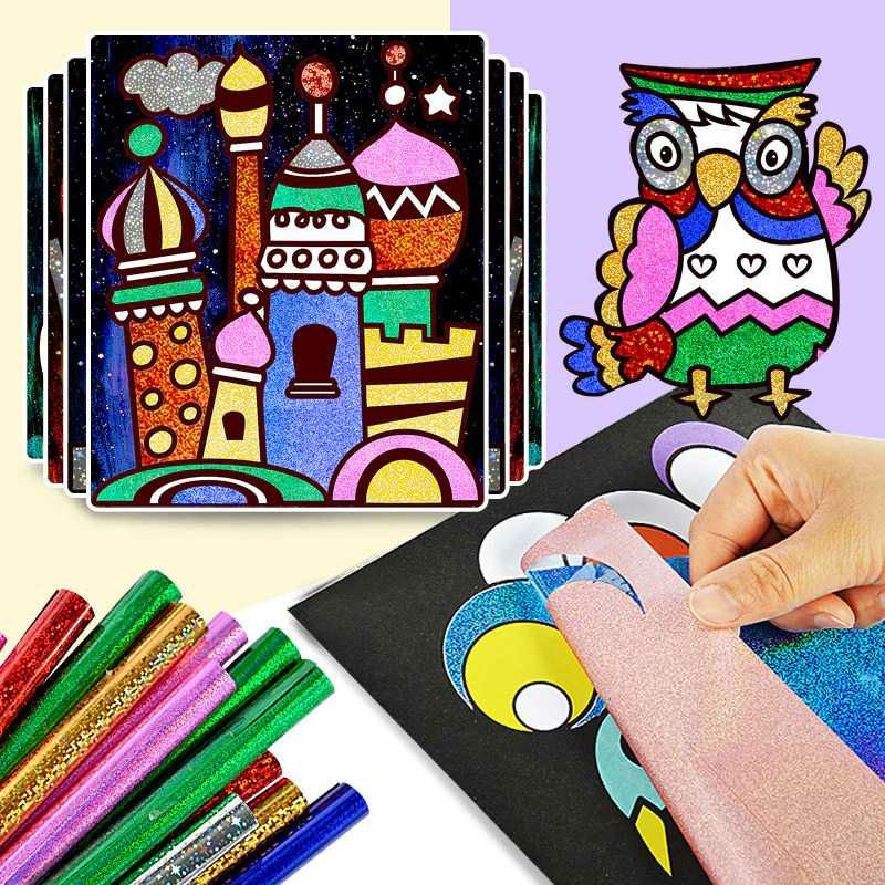 JIMITU Mainan Anak Magic Art Sticker Painting Children Toy