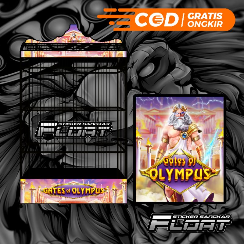 STIKER DECAL SANGKAR KANDANG KOTAK REPLIKA KOSAN MOTIF ZEUS