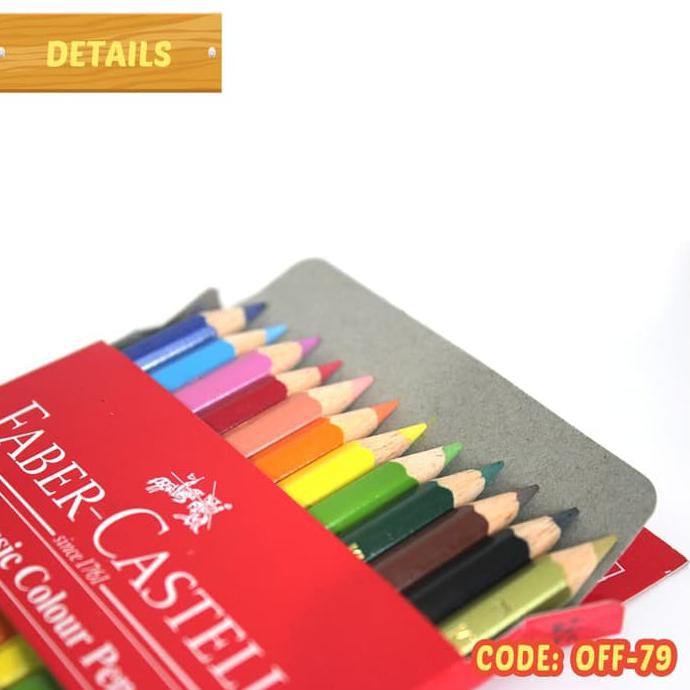 Faber Castell Panjang 12 Warna Classic Colour Off-79