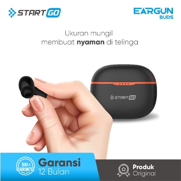 ADVAN STARTGO EarGun Buds TWS Bluetooth Wireless Earphone Garansi Resmi