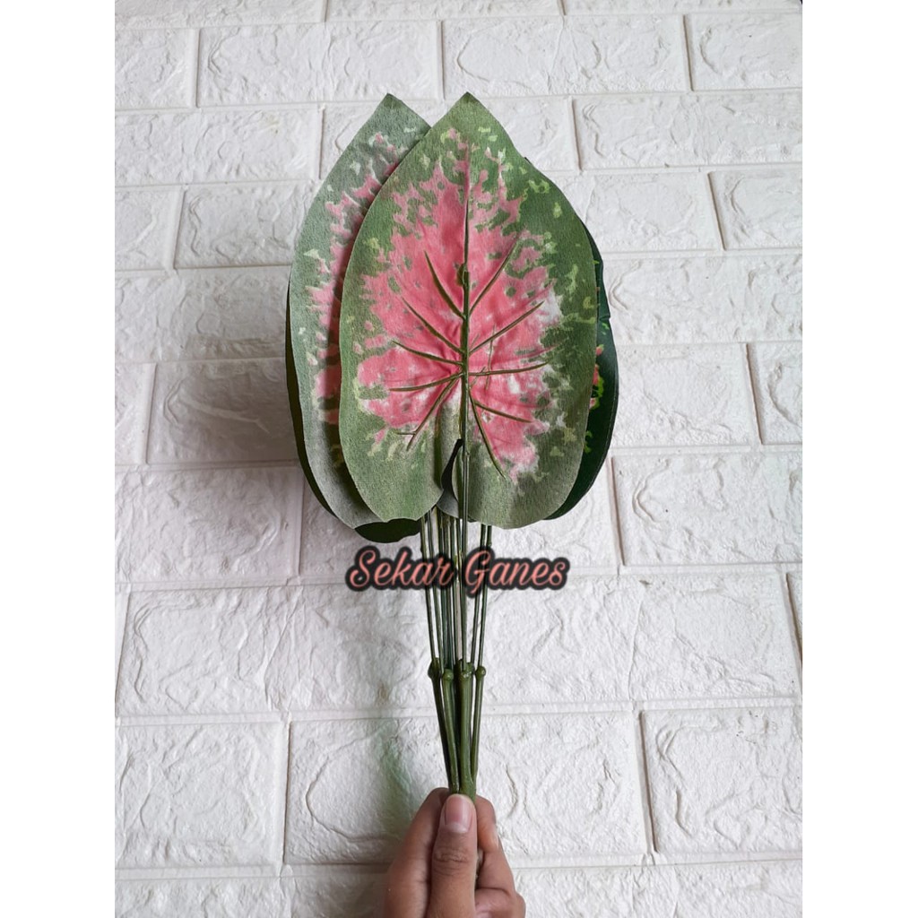 BUNGA HIAS DEKORASI BUNGA DAUN KELADI LATEX ARTIFICIAL BUNGA DAUN IMITASI/PALSU