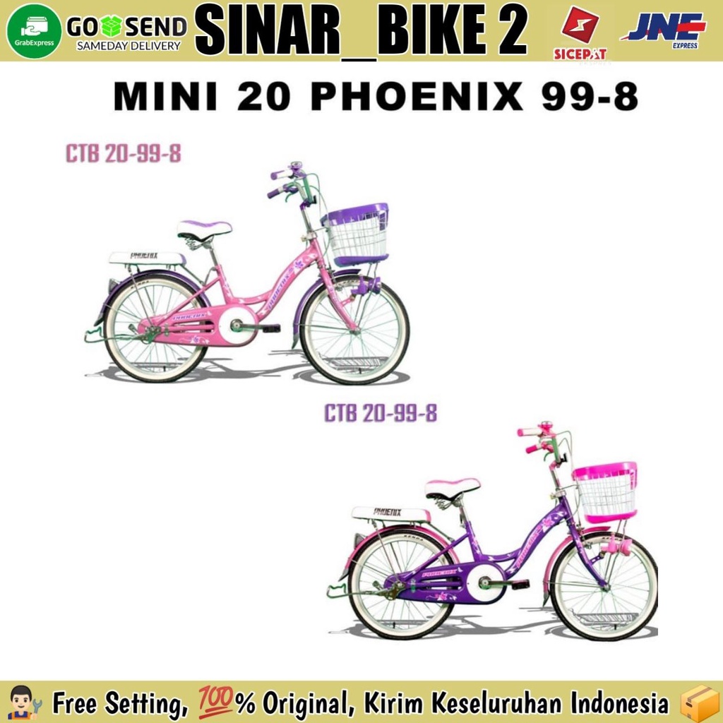 Sepeda Mini Keranjang PHOENIX 99-8 Ukuran 20 Inch  City Bike