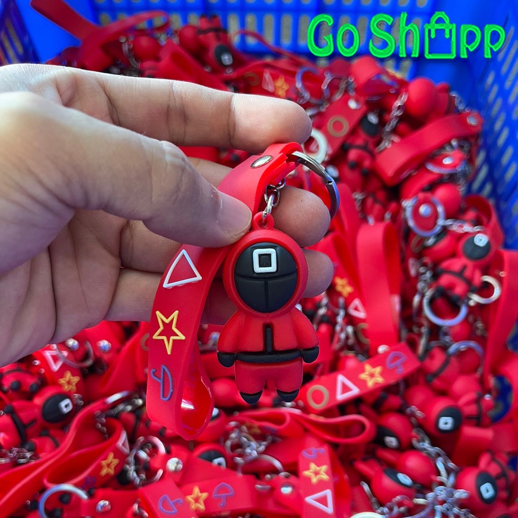 Gantungan Kunci Lucu Karakter Squid Game - Gantungan Tas Lucu Import - Gantungan Kunci Import Terbaru Bahan Karet - Gantungan SquidGame - Keychain Squid Game - Keychain Lucu Import [GT01]