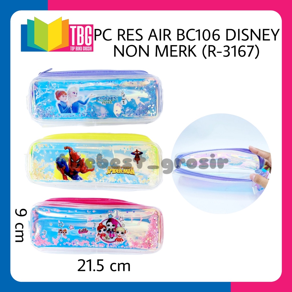 

1 PCS PC RES AIR BC106 DISNEY NON MERK/ PENCIL CASE/ TEMPAT PENSIL/ KOTAK PENSIL (R-3167)