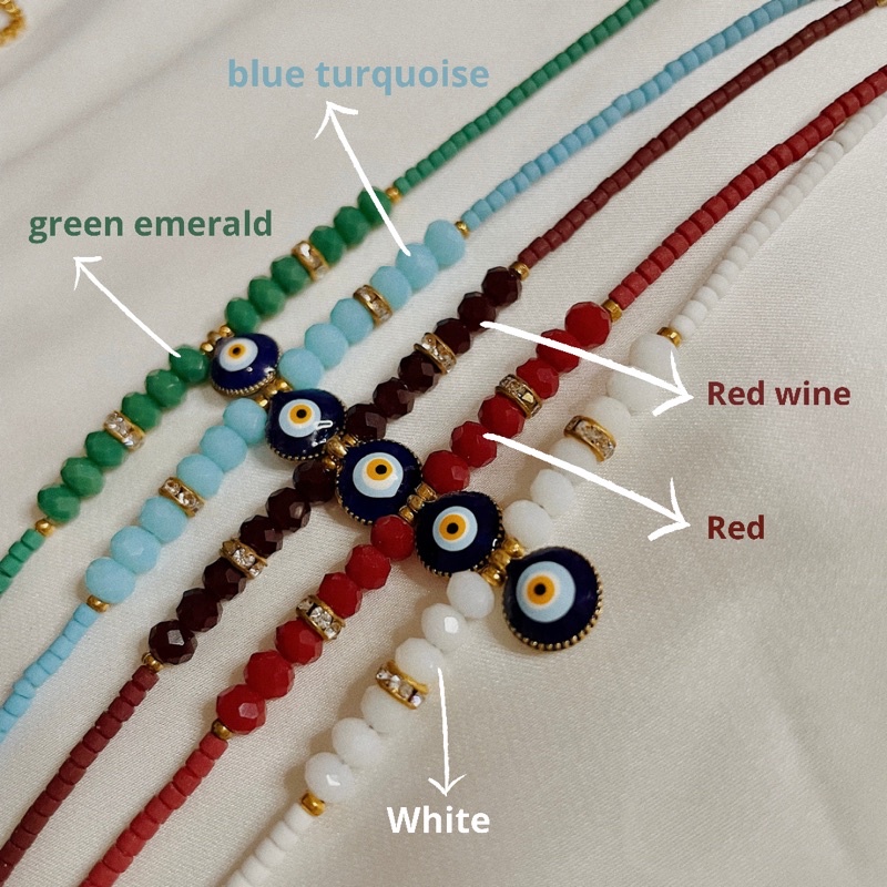 gelang etnik mata biru