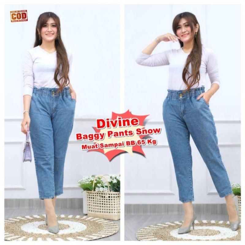 DIVINE PANTS BAGGY JEANS SLETING 7/9 FIT TO XL