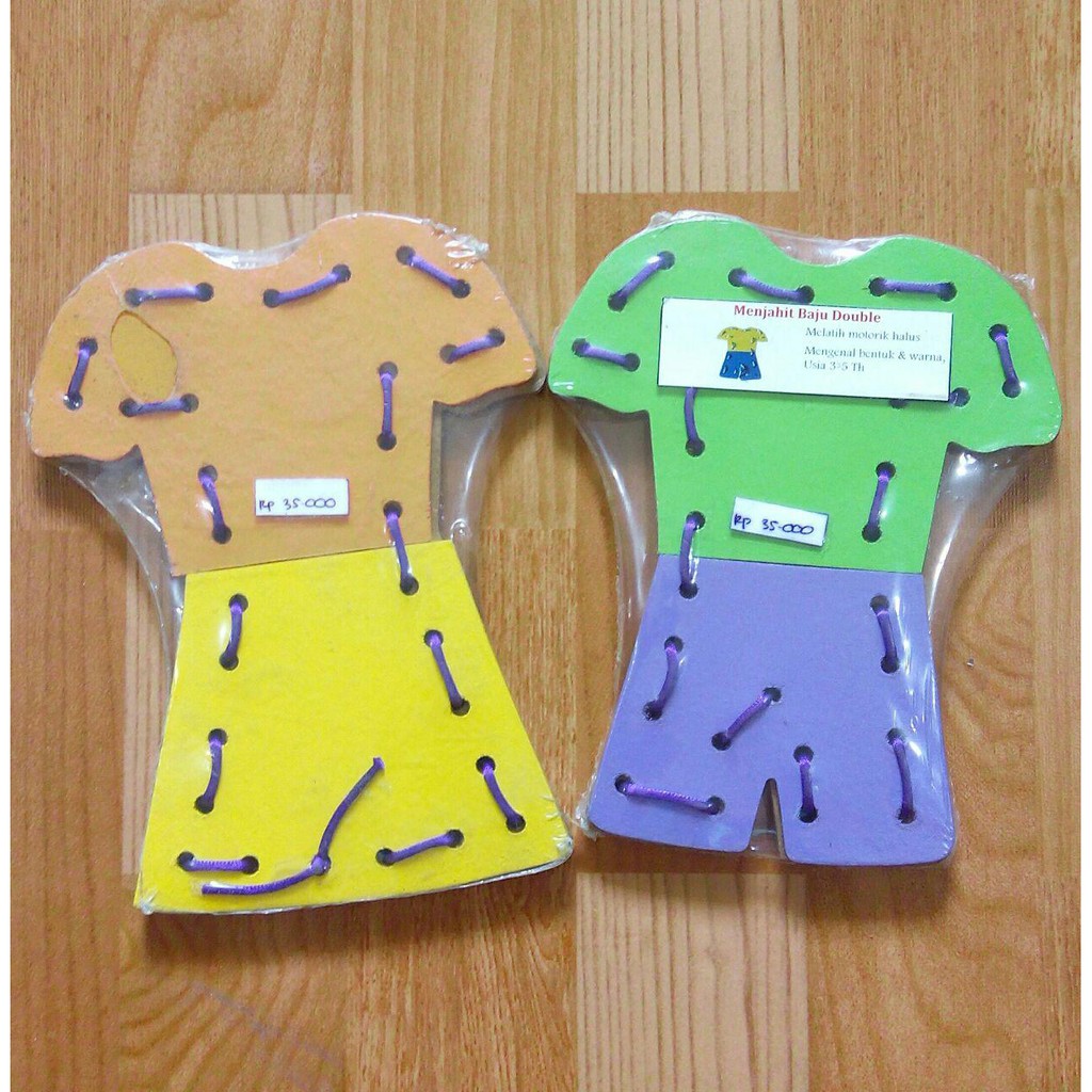 Mainan Kayu Menjahit Baju
