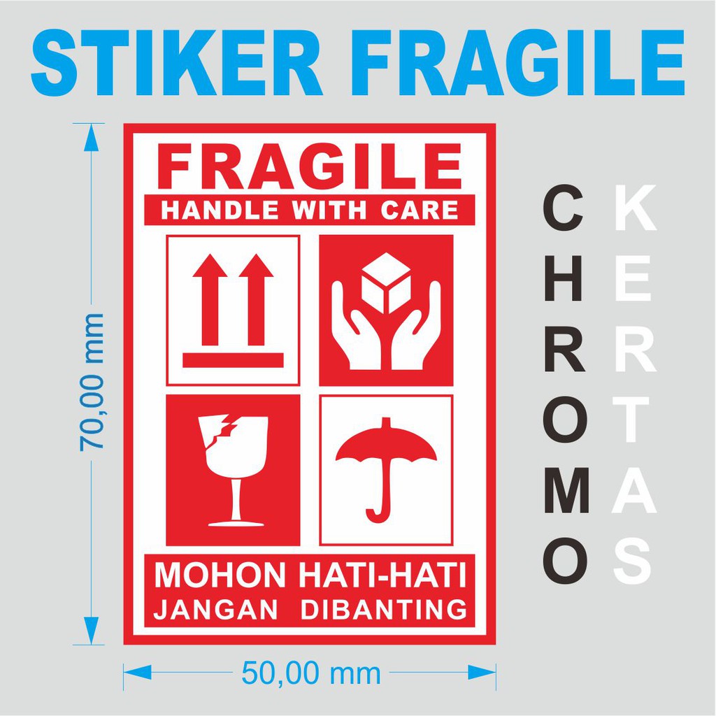 

STICKER FRAGILE / STICKER AWAS PECAH / STIKER JANGAN DIBANTING
