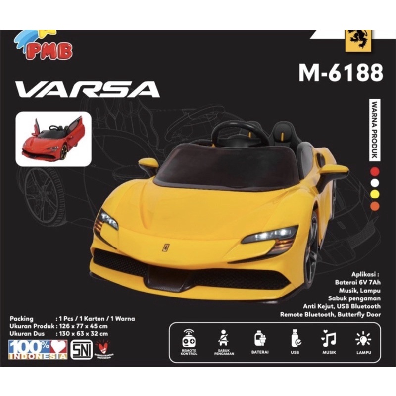Mobil Accu Anak PMB M 6188 Varsa ferrari-6