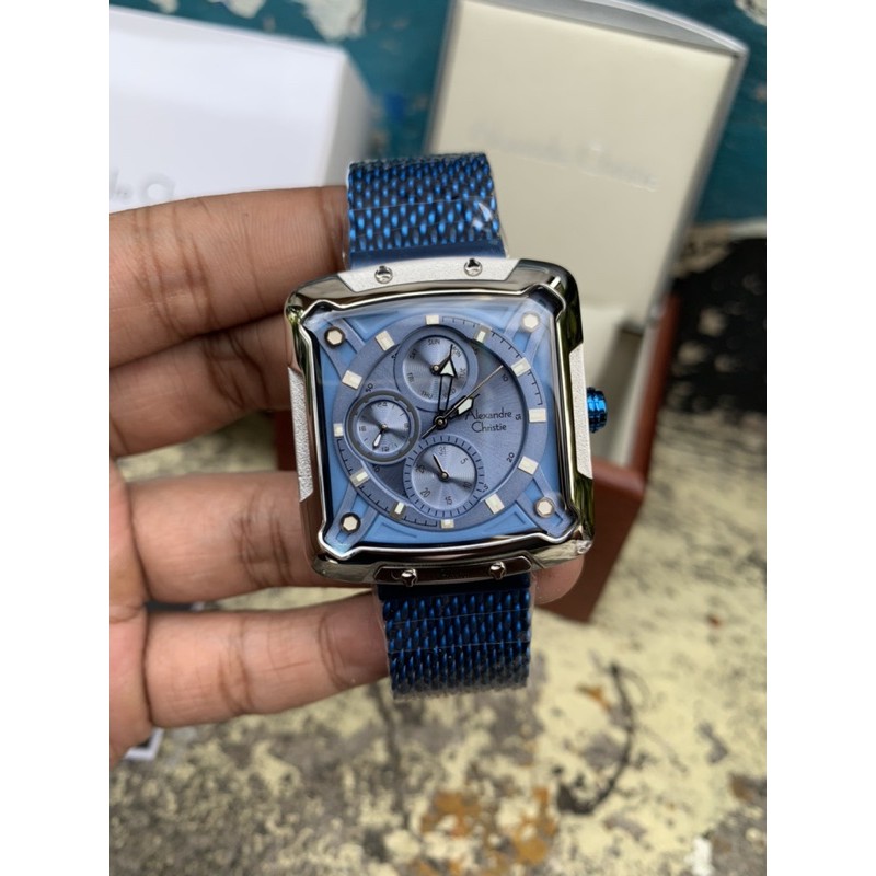 Jam Tangan Wanita Alexandre Christie AC 3030 BF BTULB Blue Silver Stainlees Original