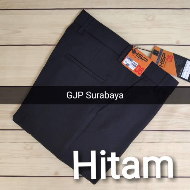 celana kerja pria kantor hitam formal size 27 - 38