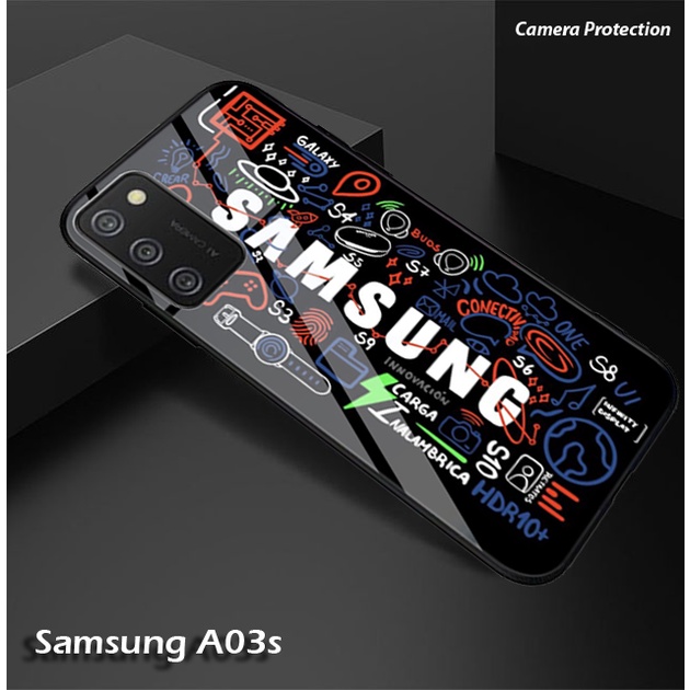 (SC04) Softcase Glass Kaca Samsung A03s - Kesing Hp - Softcase Glass Hp Samsung A03s - Softcase Kaca